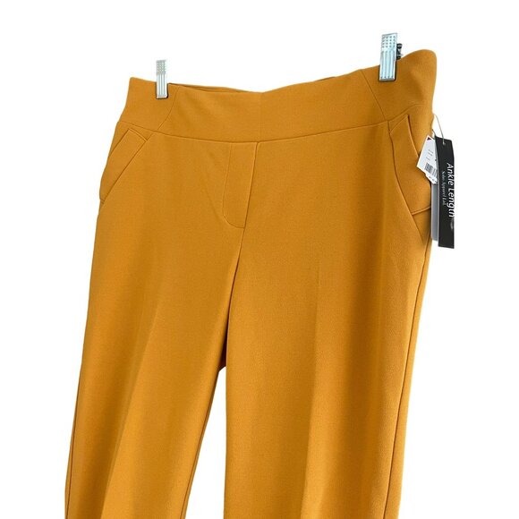 Soho Apparel Pull On Stretch Mustard Yellow Stretch Pants Petite Large NWT - Picture 2 of 6